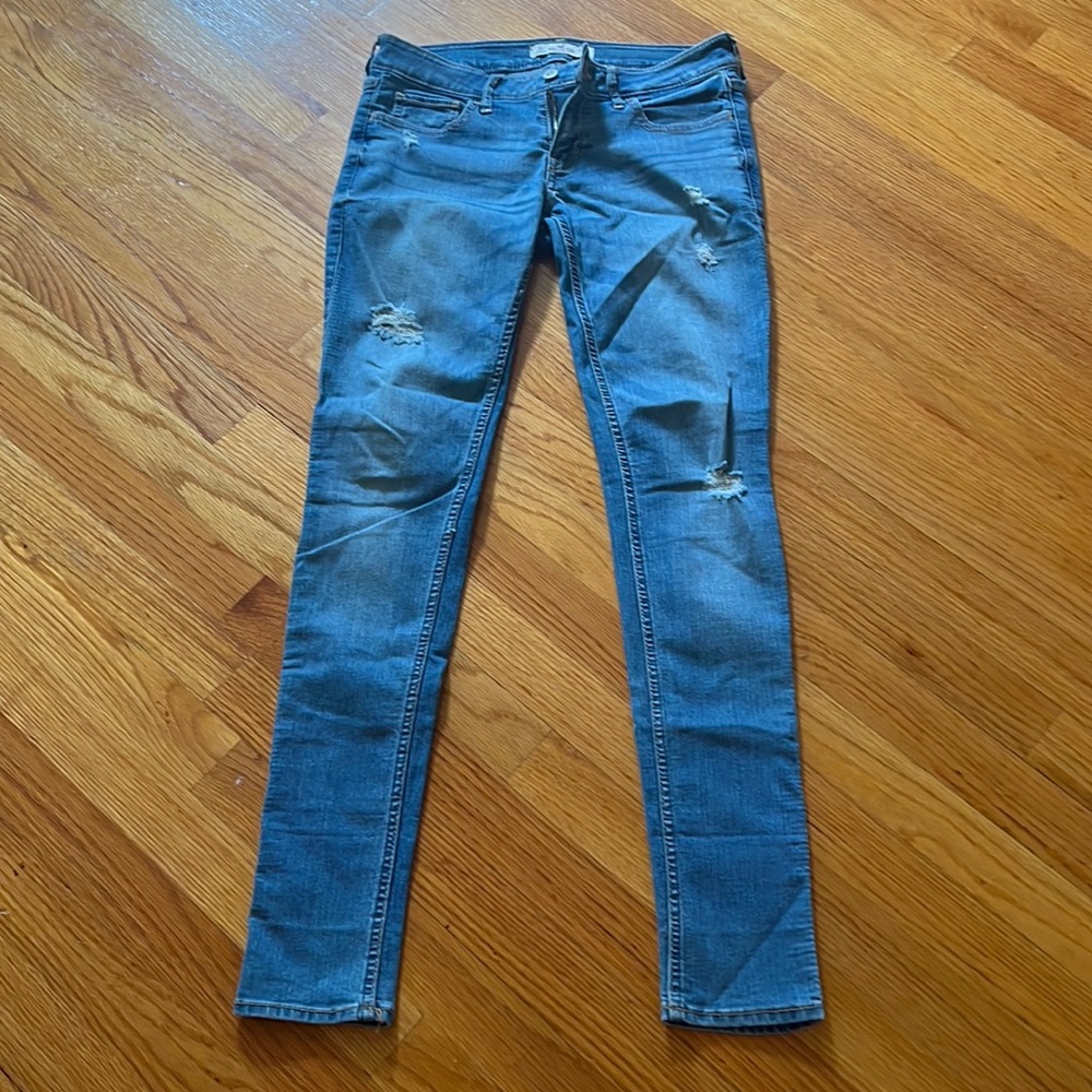Hollister denim blue skinny jeans